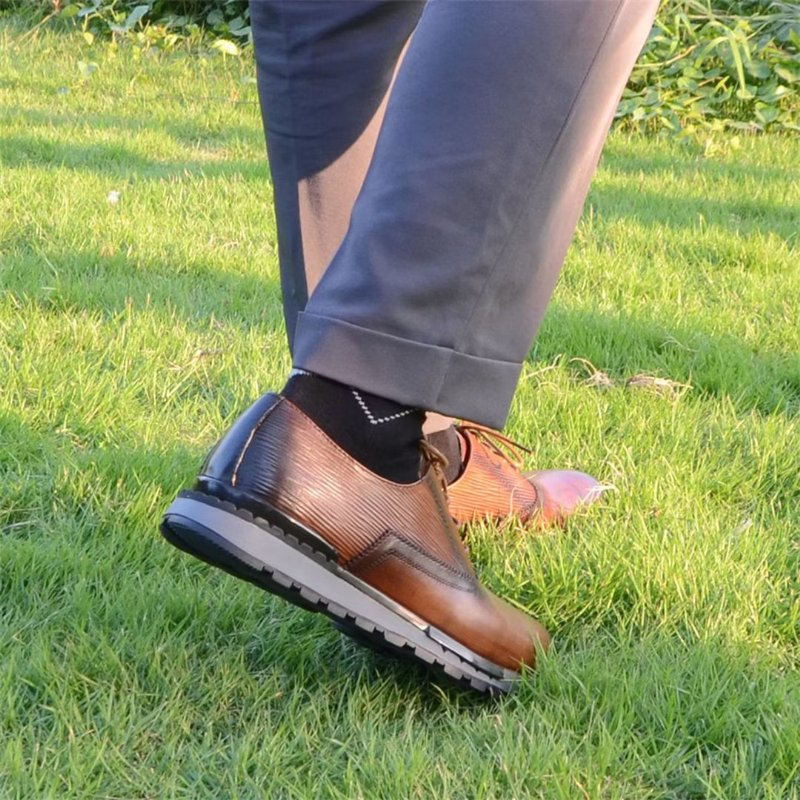 Casual Schoenen Heren Chique Leren Veterschoenen Urbanite - Bruin