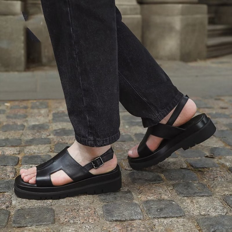 Casual Schoenen Heren Chique Platformsandalen - Zwart