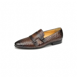 Casual Schoenen Heren Croc-patroon Elegante Instaploafers