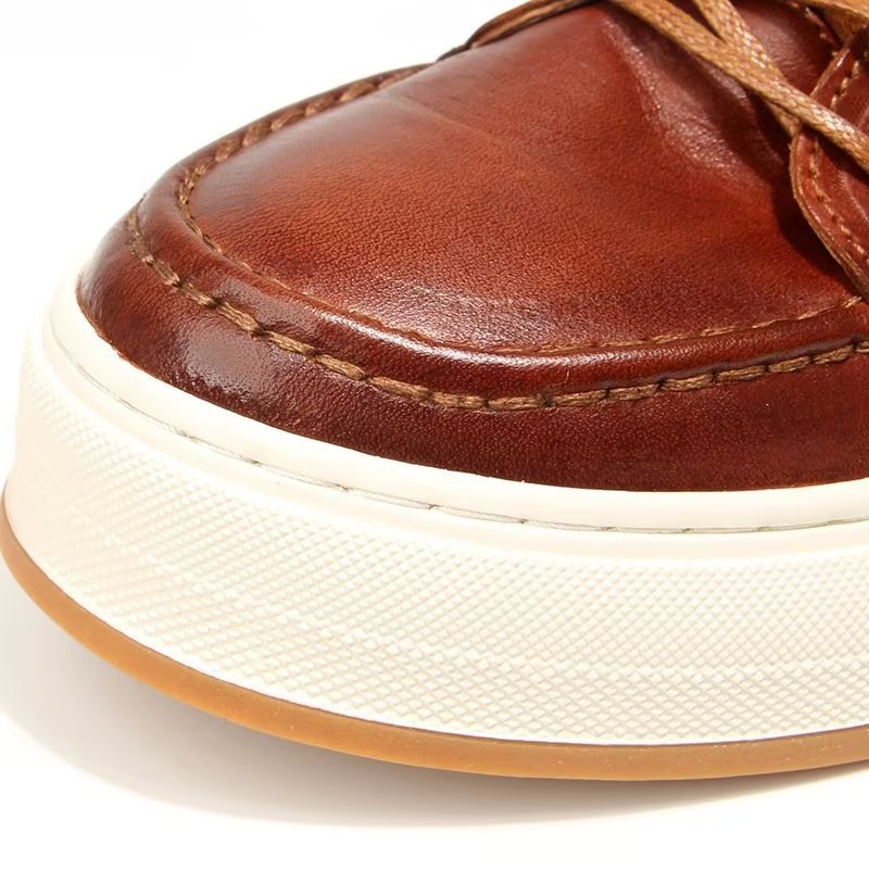 Casual Schoenen Heren Elegante Hoge Mode-sneakers - Bruin