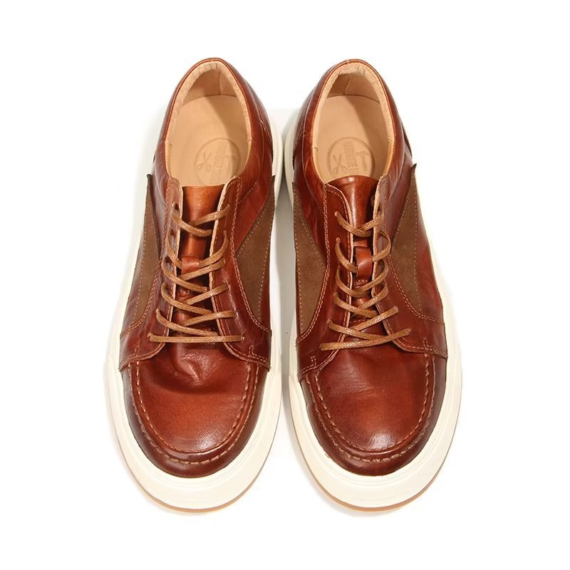 Casual Schoenen Heren Elegante Hoge Mode-sneakers - Bruin