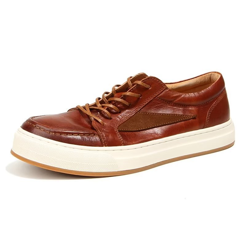 Casual Schoenen Heren Elegante Hoge Mode-sneakers - Bruin