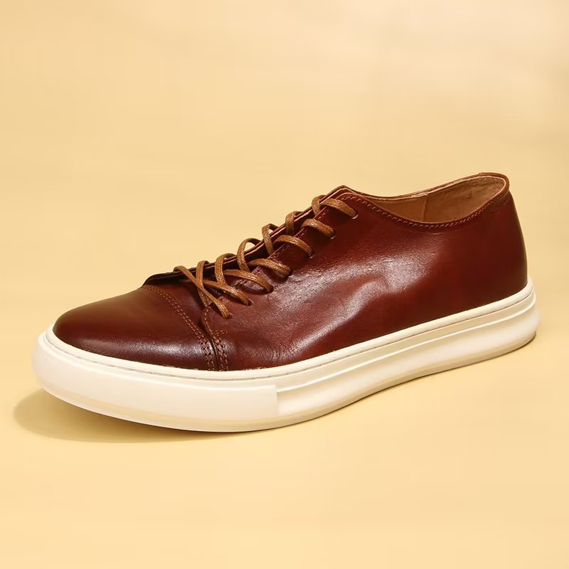 Casual Schoenen Heren Elegante Hoge Mode-sneakers - Bruin