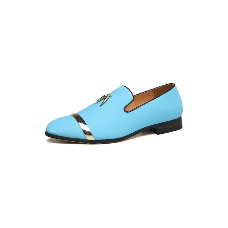 Casual Schoenen Heren Elegante Instapper-casual Met Metalen Accent - Blauw