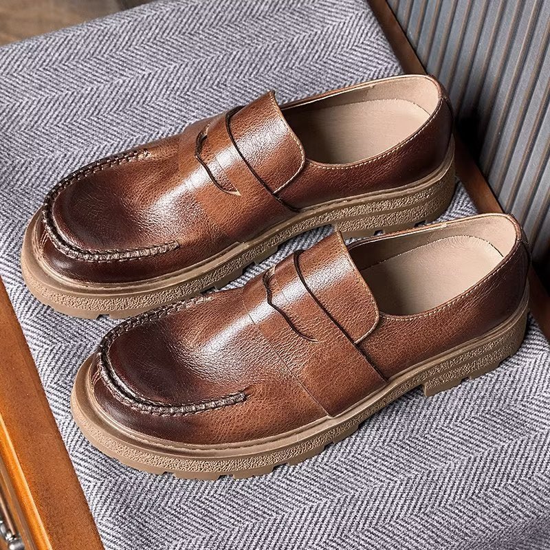 Casual Schoenen Heren Luxe Comfortabele Instapschoenen - Koffie