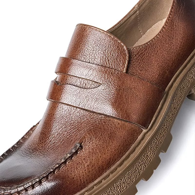 Casual Schoenen Heren Luxe Comfortabele Instapschoenen - Koffie