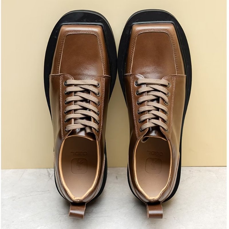 Casual Schoenen Heren Luxe Lederen Mode-casuals - Koffie