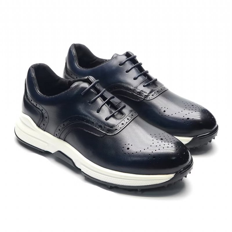 Casual Schoenen Heren Modern Comfort Leren - Blauw