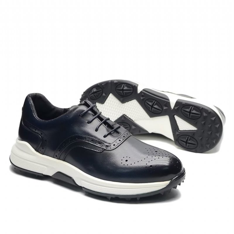 Casual Schoenen Heren Modern Comfort Leren - Blauw