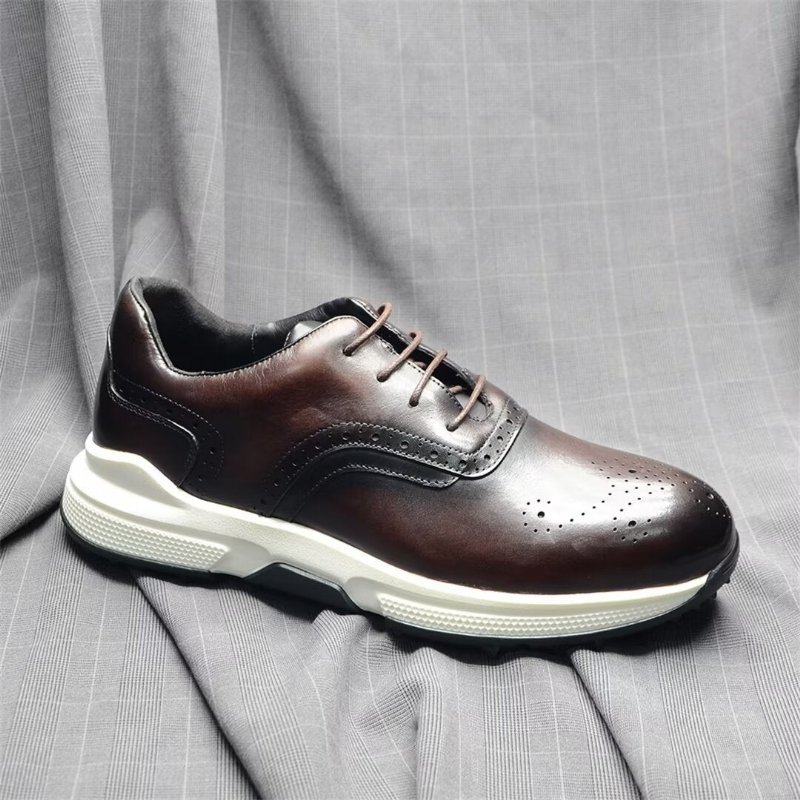 Casual Schoenen Heren Modern Comfort Leren - Koffie