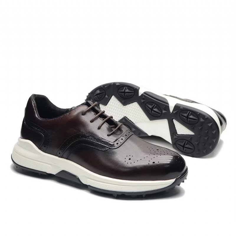 Casual Schoenen Heren Modern Comfort Leren - Koffie