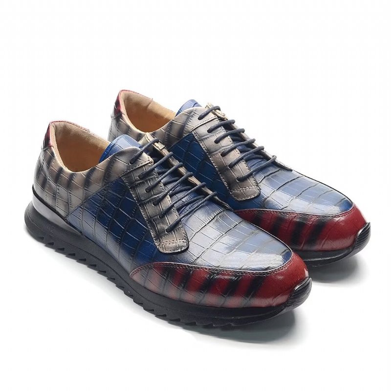 Casual Schoenen Heren Stedelijke Verfijnde Leren - Blauw