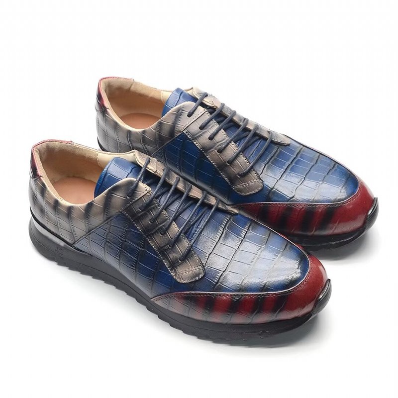 Casual Schoenen Heren Stedelijke Verfijnde Leren - Blauw