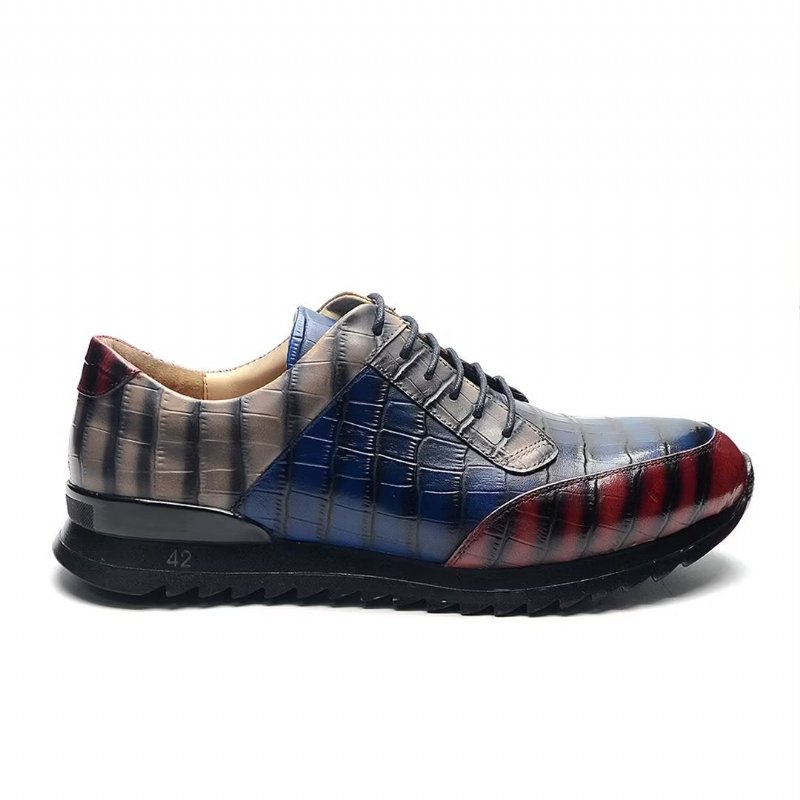 Casual Schoenen Heren Stedelijke Verfijnde Leren - Blauw