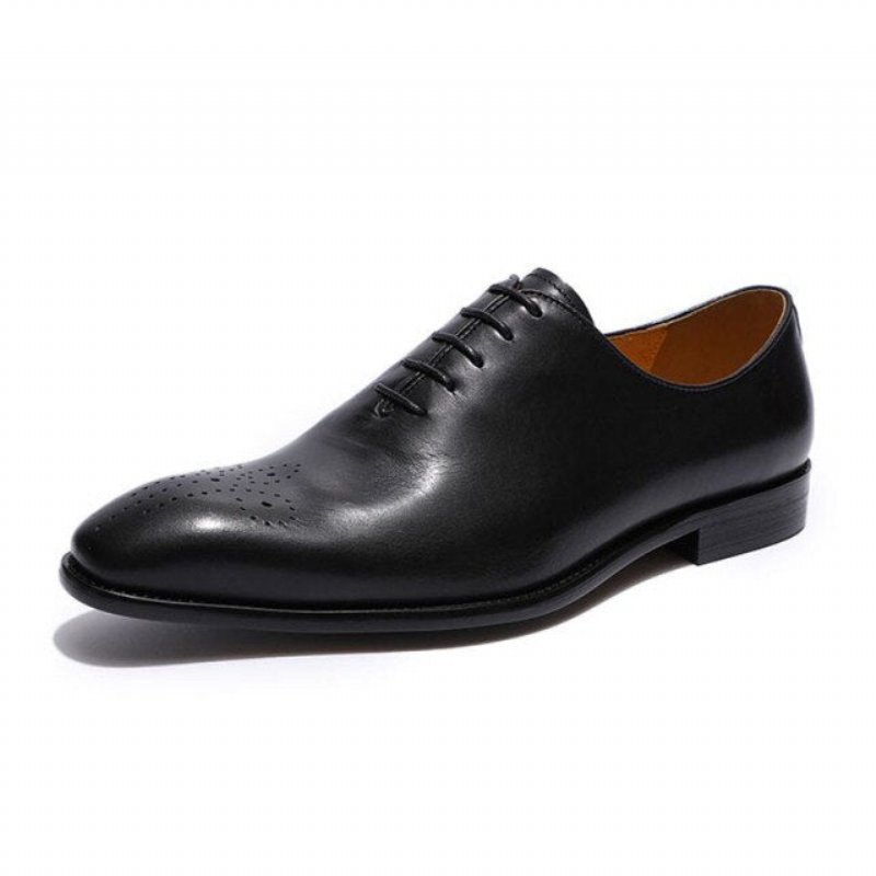 Formele Herenschoenen Brogue-schoenen Met Exotische Stippenstijl - Zwart