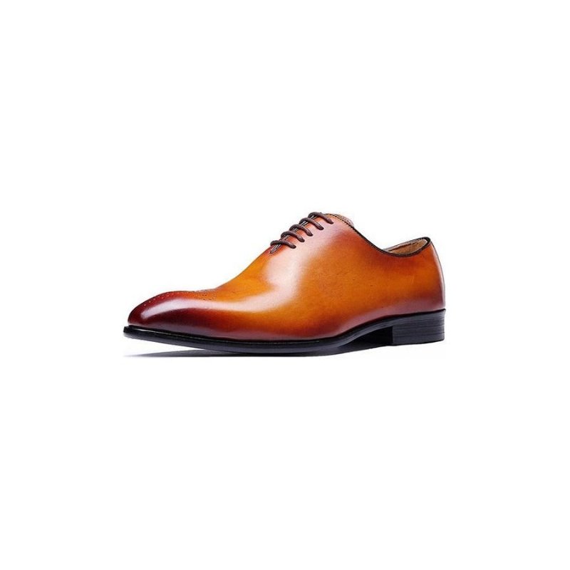 Formele Herenschoenen Brogue-schoenen Met Exotische Stippenstijl - Bruin