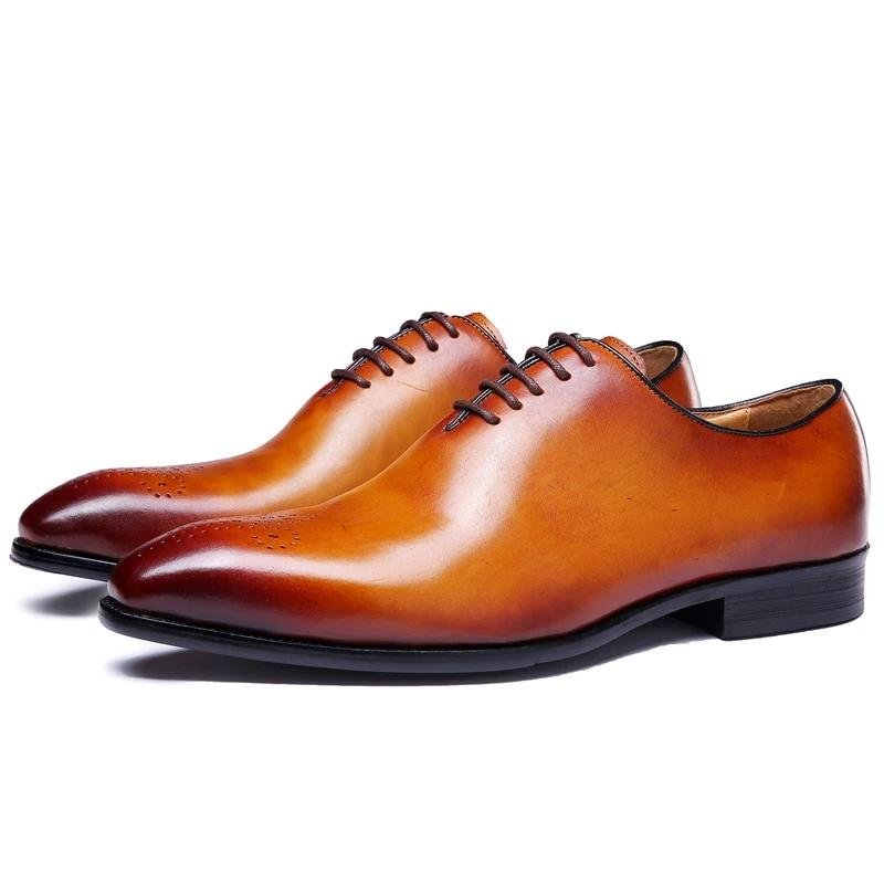 Formele Herenschoenen Brogue-schoenen Met Exotische Stippenstijl - Bruin