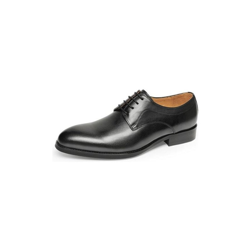 Formele Herenschoenen Bruiloft Luxe Exotisch Leer Puntige Oxfords - Zwart