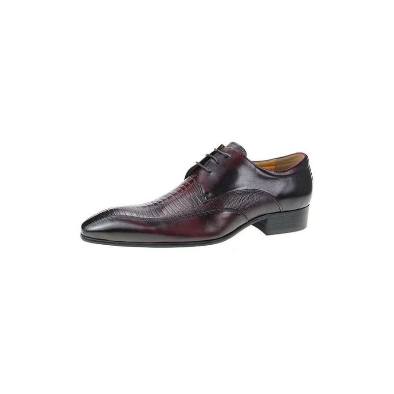 Formele Herenschoenen Chique Croctex Derbyschoenen Met Puntige Neus - Rood