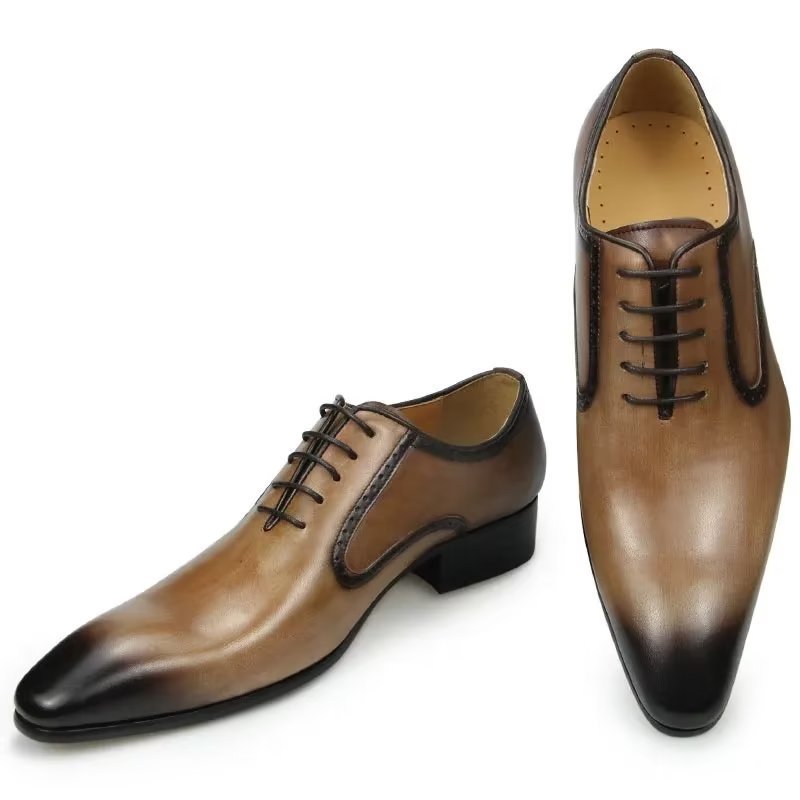 Formele Herenschoenen Chique Lederen Brogueschoenen Bruiloften - Bruin