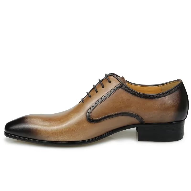 Formele Herenschoenen Chique Lederen Brogueschoenen Bruiloften - Bruin