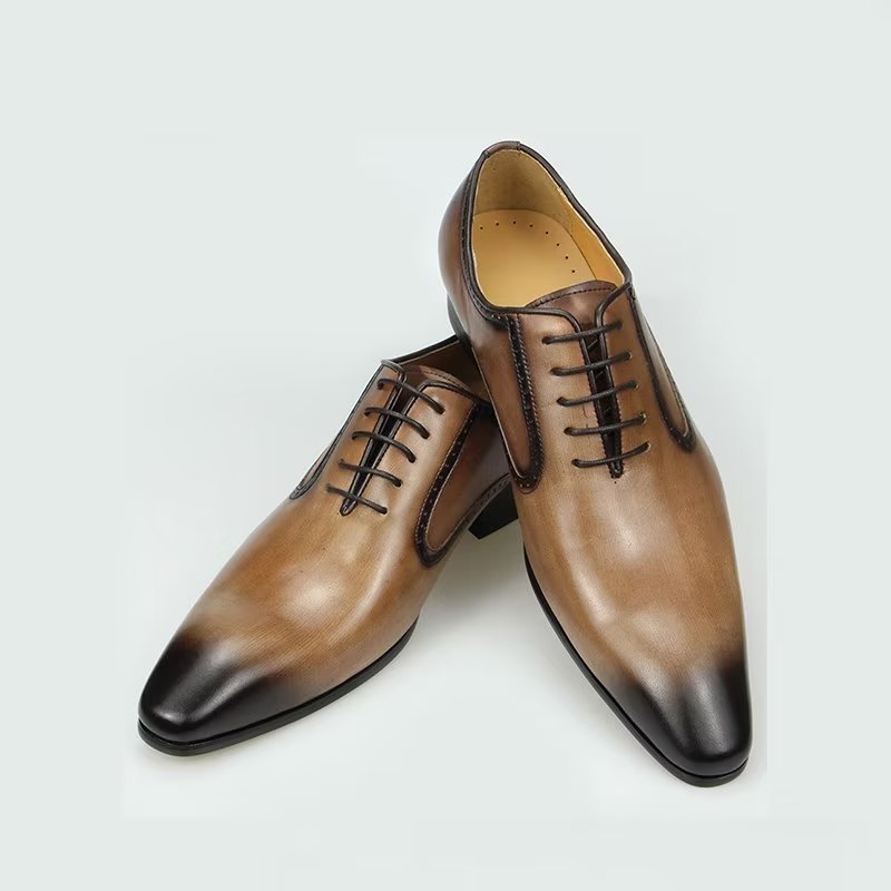 Formele Herenschoenen Chique Lederen Brogueschoenen Bruiloften - Bruin