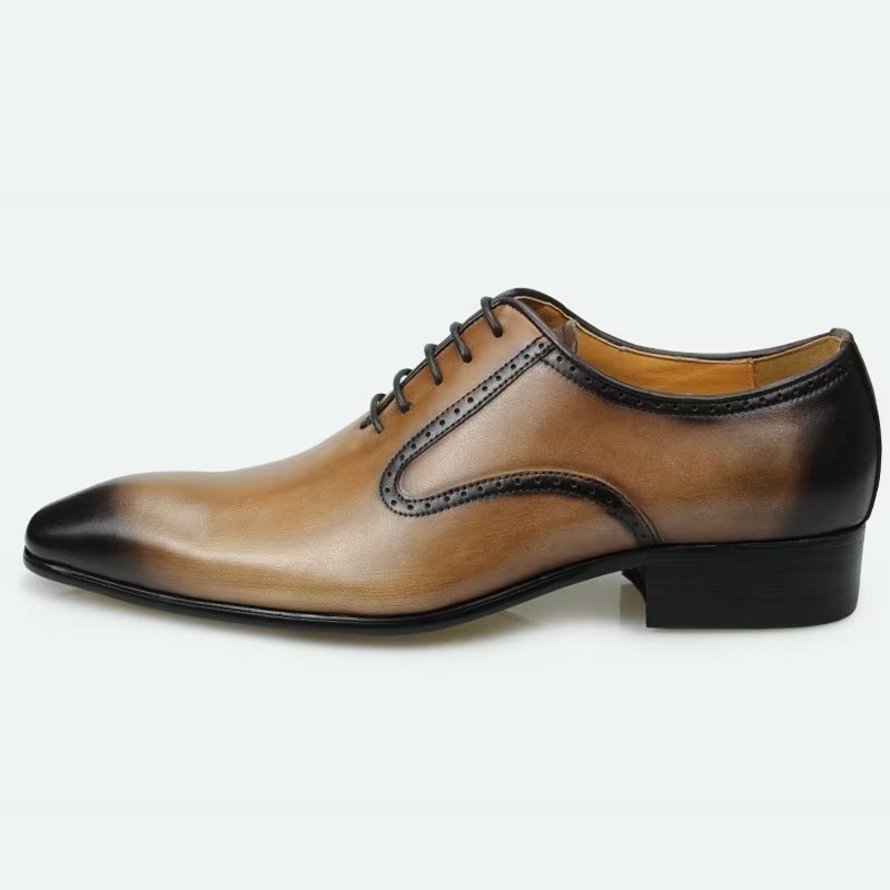 Formele Herenschoenen Chique Lederen Brogueschoenen Bruiloften - Bruin