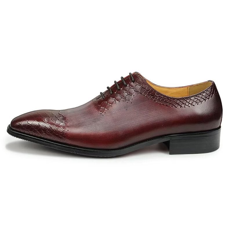 Formele Herenschoenen Chique Leren Trouwschoenen Brogue - Rood