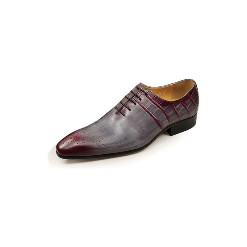 Formele Herenschoenen Chique Leren Trouwschoenen Brogue - Rood