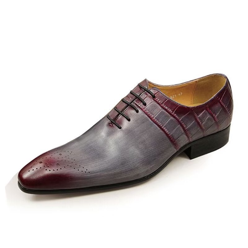 Formele Herenschoenen Chique Leren Trouwschoenen Brogue - Rood