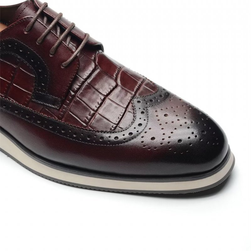 Formele Herenschoenen City Elegance Veterschoenen - Bordeauxrood