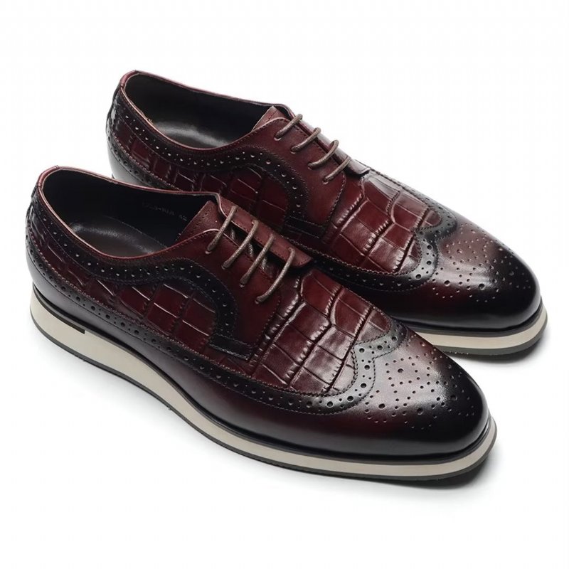 Formele Herenschoenen City Elegance Veterschoenen - Bordeauxrood