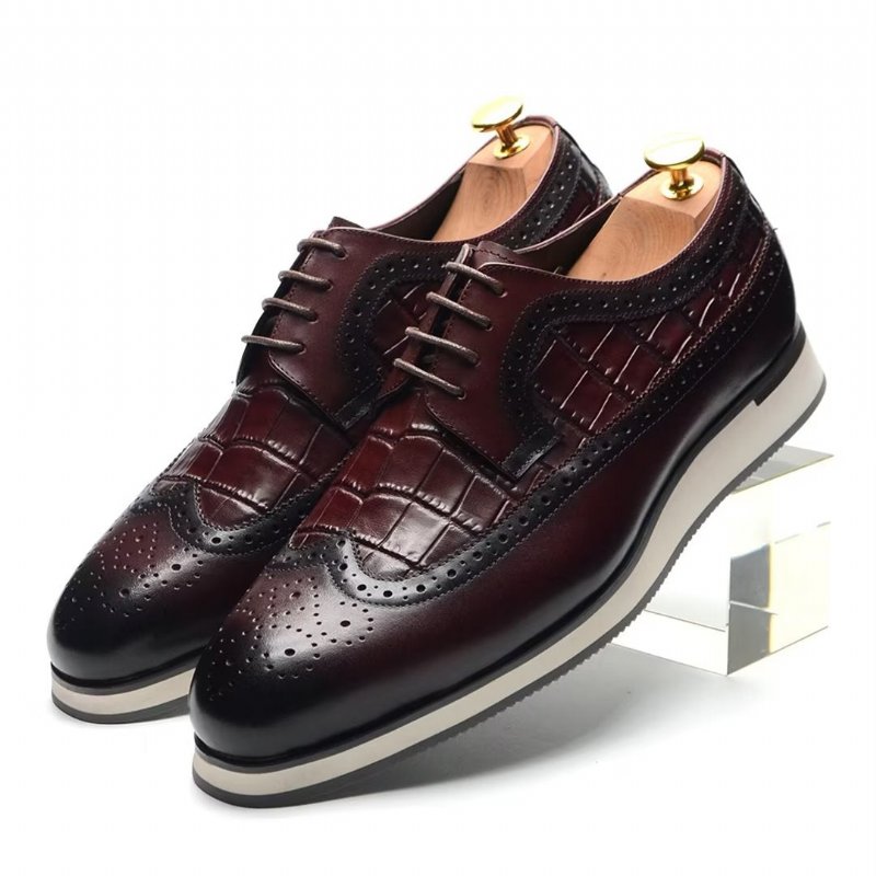 Formele Herenschoenen City Elegance Veterschoenen - Bordeauxrood