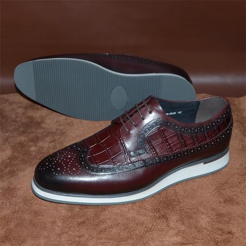 Formele Herenschoenen City Elegance Veterschoenen - Bordeauxrood