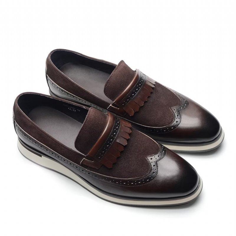 Formele Herenschoenen Comfortabele Moderne Loafers - Koffie