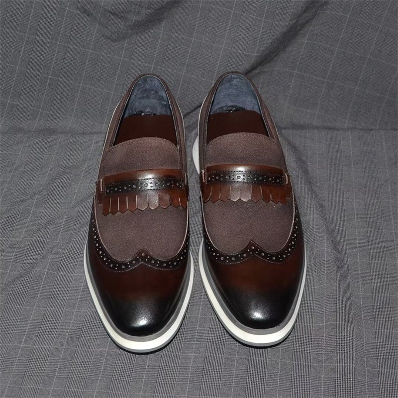 Formele Herenschoenen Comfortabele Moderne Loafers - Koffie