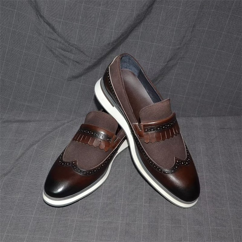 Formele Herenschoenen Comfortabele Moderne Loafers - Koffie