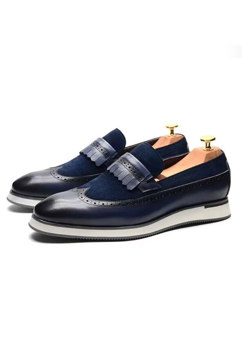 Formele Herenschoenen Comfortabele Moderne Loafers - Blauw