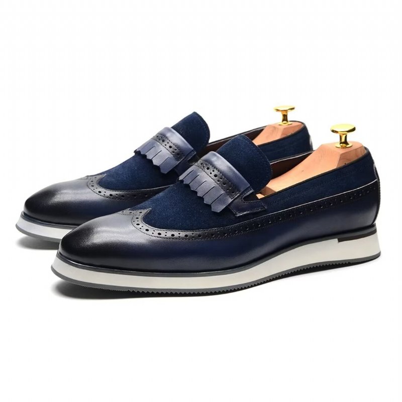 Formele Herenschoenen Comfortabele Moderne Loafers - Blauw