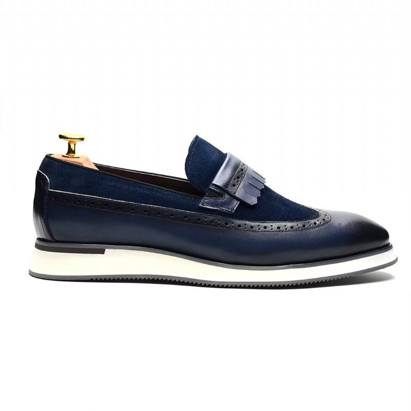 Formele Herenschoenen Comfortabele Moderne Loafers - Blauw