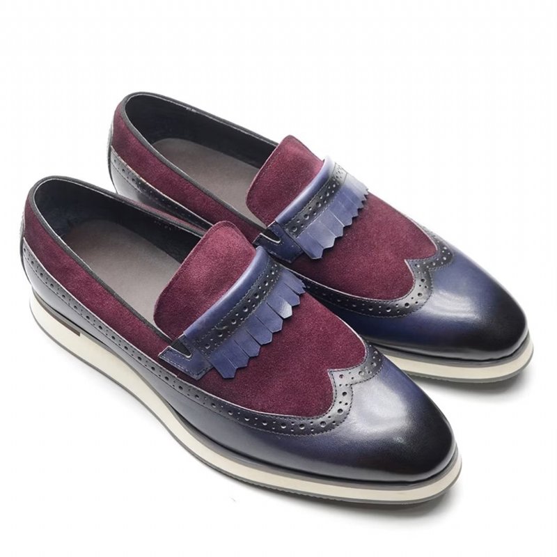 Formele Herenschoenen Comfortabele Moderne Loafers - Paars