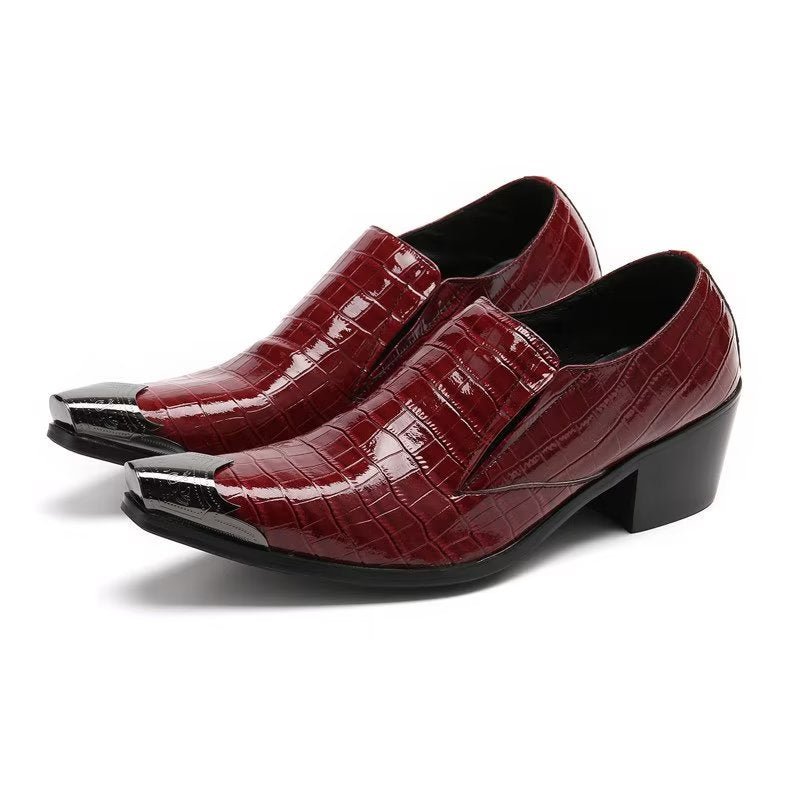 Formele Herenschoenen Crocslip Elegante Nette Schoenen - Rood