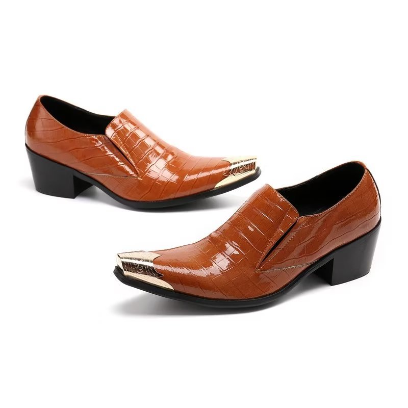 Formele Herenschoenen Crocslip Elegante Nette Schoenen - Bruin