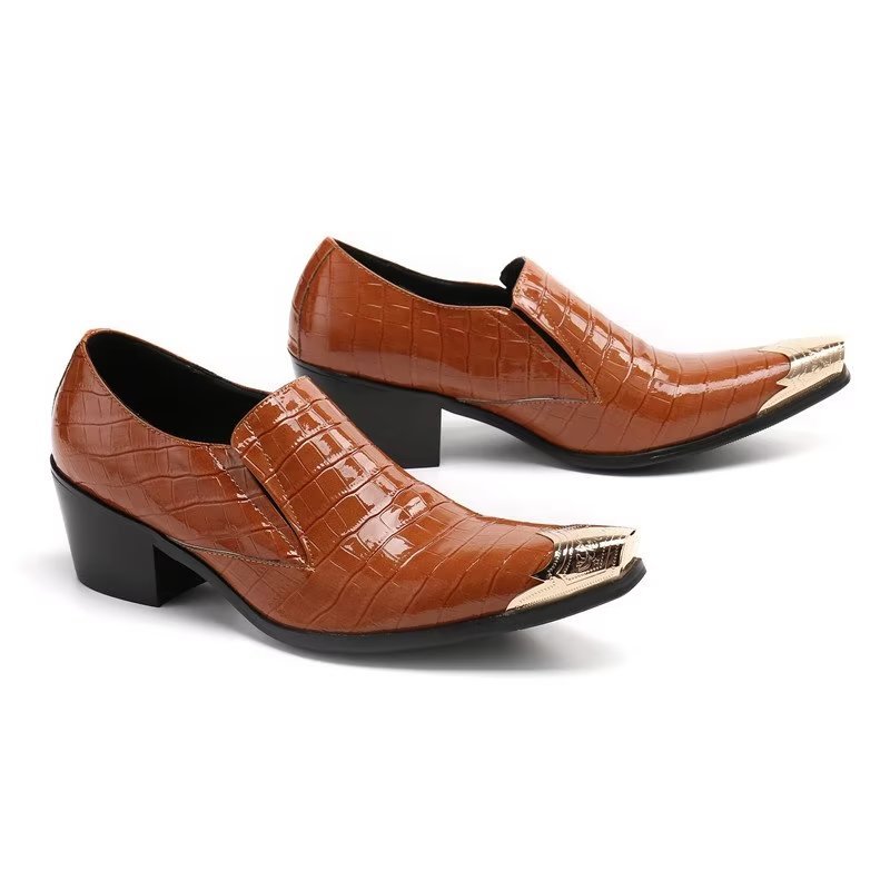 Formele Herenschoenen Crocslip Elegante Nette Schoenen - Bruin