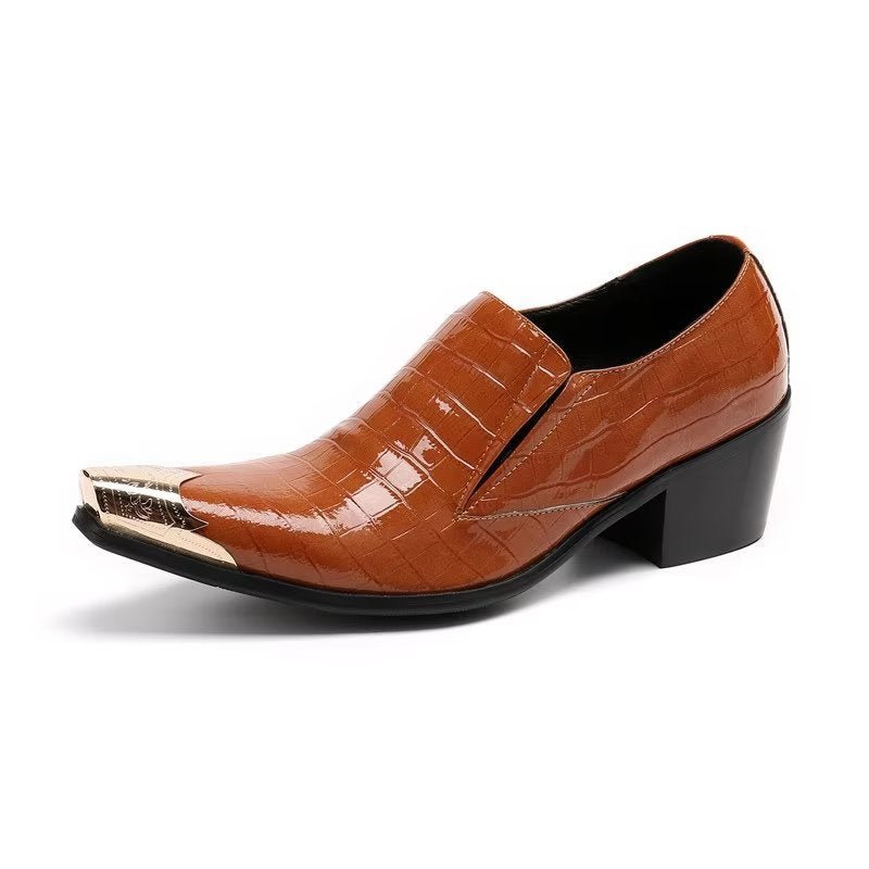 Formele Herenschoenen Crocslip Elegante Nette Schoenen - Bruin