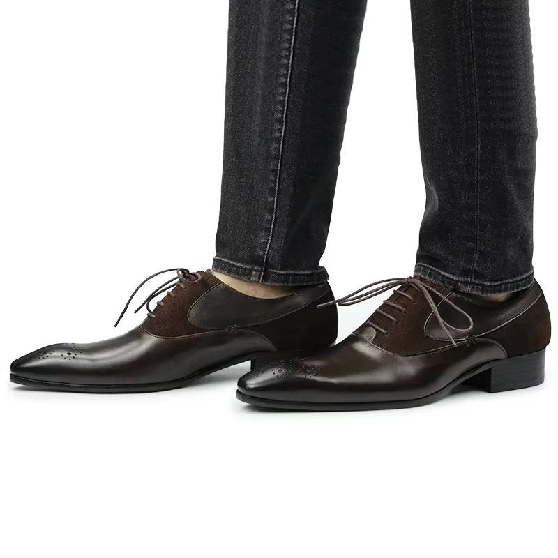 Formele Herenschoenen Deluxe Huwelijkse Oxford Modishopulence Brogueschoenen - Koffie