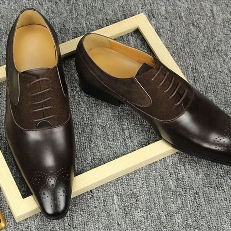 Formele Herenschoenen Deluxe Huwelijkse Oxford Modishopulence Brogueschoenen - Koffie