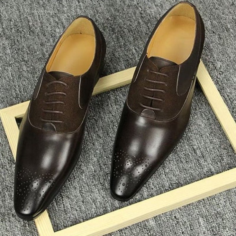 Formele Herenschoenen Deluxe Huwelijkse Oxford Modishopulence Brogueschoenen - Koffie