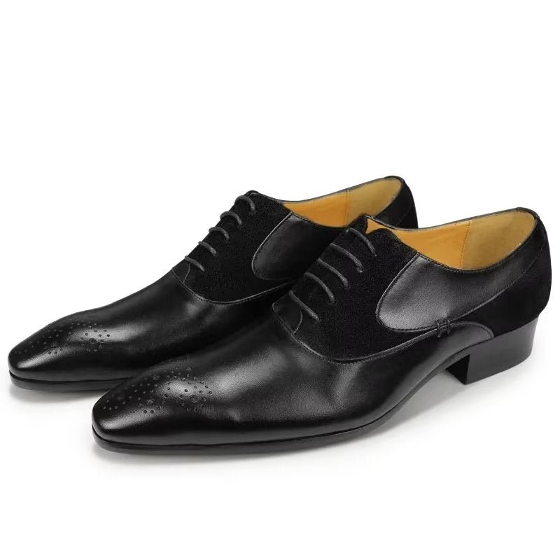 Formele Herenschoenen Deluxe Huwelijkse Oxford Modishopulence Brogueschoenen - Zwart