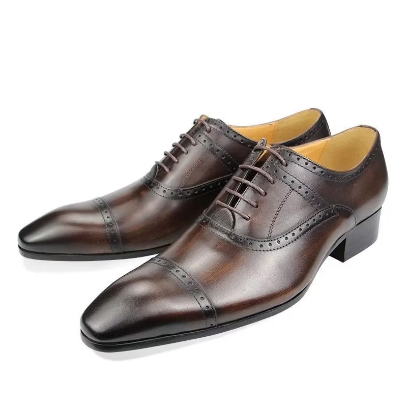 Formele Herenschoenen Deluxe Oxford Lavishhuwelijksbrogues - Koffie